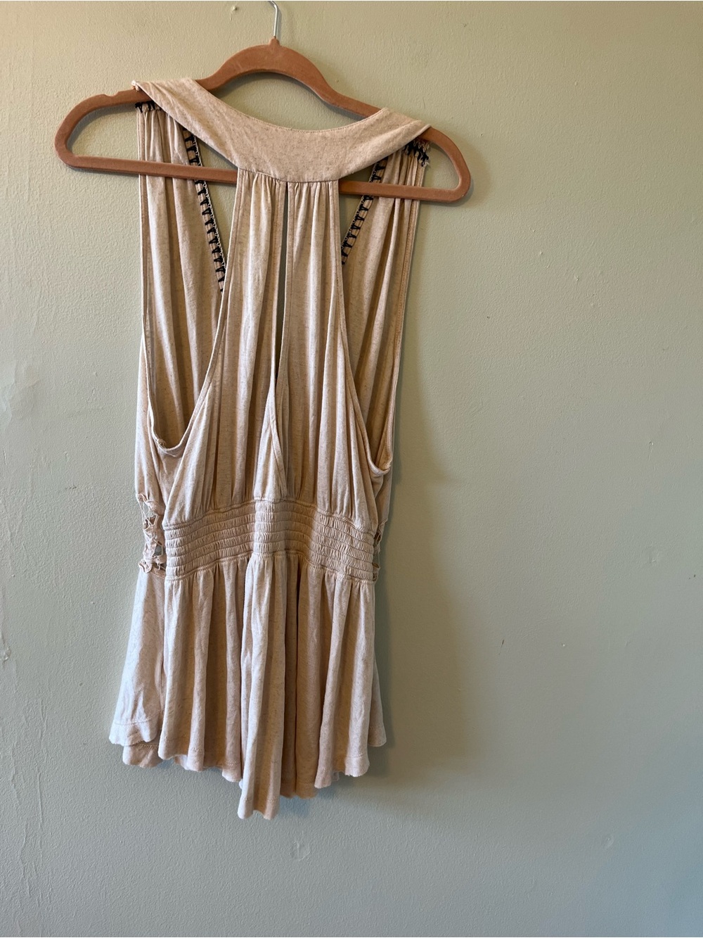 Free People. Meghan Embroidered Peplum tank whimsical boho chic - Picture 5 of 8